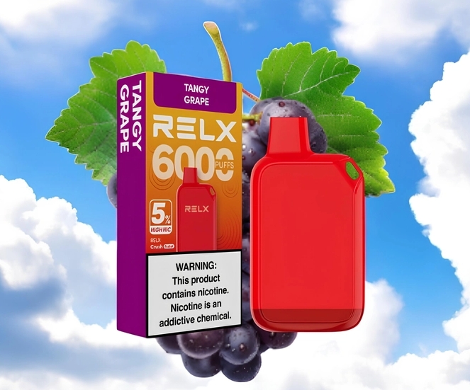 RELX Crush Pocket 6000 Puffs Vape - terav viinamari: Tipptasemel Elamus Eesti Turul